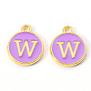 Golden Plated Alloy Enamel Charms ENAM-S118-10W-1