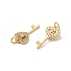 Rack Plating Brass Cubic Zirconia Pendants KK-K349-21G-2