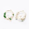 Golden Plated Alloy Enamel Bunny Pendants ENAM-L024-L01-G-2
