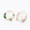 Golden Plated Alloy Enamel Bunny Pendants ENAM-L024-L01-G-2