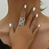 Hollow Out Flower Pattern Alloy Finger Rings FS-WG218DB-02-2