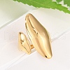 Horse Eye 304 Stainless Steel Open Cuff Rings RJEW-R018-01G-04-3
