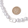 Glass & Plastic Imitation Pearl Round Graduated Beaded Necklaces NJEW-JN05206-3