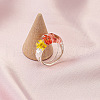 Dried Flower Clear Resin Finger Rings FS-WGF6920-01-1