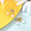 304 Stainless Steel Plastic Pearl Stud Earrings EJEW-M072-04G-3