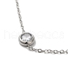 Stainless Steel & Falt Round Glass Ring Bracelets for Women BJEW-G719-03P-2