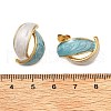 Ion Plating(IP) 304 Stainless Steel Leaf Stud Earrings EJEW-G375-14G-4