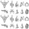 100 pcs 10 Style Tibetan Style Alloy Pendants TIBEP-CJ0001-32-1