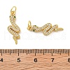 Brass Micro Pave Cubic Zirconia Pendants KK-C092-03G-3