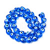 Handmade Evil Eye Lampwork Beads Strands LAMP-N029-010E-2