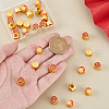   30Pcs 2 Styles Flat Round Alloy Enamel European Beads FIND-PH0022-97-3