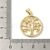 Brass Micro Pave Cubic Zirconia Pendants KK-Z042-25G-04-3