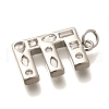 Brass Micro Pave Clear Cubic Zirconia Pendants KK-G521-01P-E-2