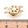 Rack Plating Flower Brass Box Clasps X-KK-QA183-99G-3