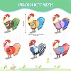 30Pcs 6 Colors Alloy Enamel Pandants ENAM-SZ0004-20-2