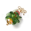Christmas Theme Glass Pendants PALLOY-JF02864-3