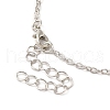 Colorful Rhinestone Heart with Unicorn Pandant Necklace with Cable Chains NJEW-K246-01P-4