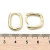 Oval Brass Micro Pave Clear Cubic Zirconia Hoop Earrings EJEW-D311-141G-5
