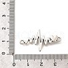 Tibetan Style Alloy Heartbeat Connector Charms PALLOY-D291-02AS-01-3