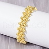 Brass Bracelets for Women BJEW-M104-02G-4