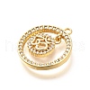 Brass Micro Pave Cubic Zirconia Pendants KK-G519-07G-01-2