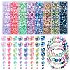 Rainbow ABS Plastic Imitation Pearl Beads OACR-YW0001-79-1
