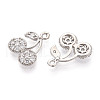 Brass Micro Pave Cubic Zirconia Charms KK-T076-05P-2