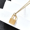 304 Stainless Steel Rolo Chain Pendant Necklaces NJEW-S444-01G-18-5