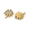 304 Stainless Steel Rhinestone Pendants STAS-I322-40G-2