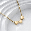 304 Stainless Steel Triple Beads Pendant Box Chain Necklaces NJEW-R026-02G-03-1