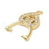Brass Micro Pave Clear Cubic Zirconia Pendant Bails KK-L229-033G-2