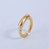 Spiral Pattern Brass Cuff Rings IL9940-1