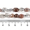 Natural Black Gold Rutilated Quartz Beads Strands G-P497-01A-16-5