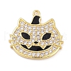 Rack Plating Brass Cubic Zirconia Pendants KK-D031-08G-03-1