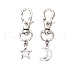 Tibetan Style Alloy Star Moon Pendant Decorations HJEW-JM03206-2