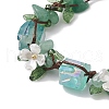 Electroplated Natural Green Aventurine Chip Bead Braided Bead Bracelets for Women BJEW-TA00610-04-3