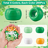 SOFPLATE 800Pcs 4 Colors Saint Patrick's Day Opaque Plastic Beads KY-SP0001-06-2
