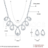 Shining Brass Rhinestone Wedding Bride Jewelry Sets SJEW-BB15874-3