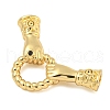 Brass Micro Pave Cubic Zirconia Fold Over Clasps KK-P277-42G-2