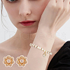 HOBBIESAY 50Pcs Brass Daisy Spacer Beads KK-HY0003-79-6