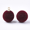 Flocky Acrylic Pendants FIND-T046-33D-05-2