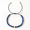 Bohemian Style Handmade Natural Lapis Lazuli Beads Braided Bead Bracelets for Men Women AN6035-4