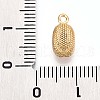 Brass Micro Pave Clear Cubic Zirconia Pendants KK-T075-44G-3