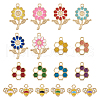  36Pcs 18 Styles Alloy Enamel Pendants ENAM-TA0001-62-12