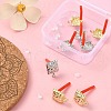8Pcs 2 Colors Rack Plating Alloy Stud Earring Findings FIND-YW0003-82C-5