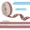 GOMAKERER about 10.5~11 yards Ethnic Style Polycotton Jacquard Leaf Ribbons OCOR-GO0001-15A-2