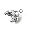 Brass Pave Clear Cubic Zirconia Charms KK-C096-14D-P-2