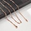 Brass Figaro Chains Necklaces for Women NJEW-D302-29RG-1