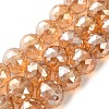 Transparent Electroplate Glass Beads Strands EGLA-N002-34G-F01-1
