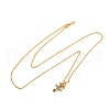 925 Sterling Silver Colorful Cubic Zirconia Constellation Pendant Cable Chain Necklaces for Women STER-R009-01G-11-4